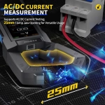 FNIRSI DMC-100, постоянный переменный ток и напряжение, мультиметр с клещами, полностью автоматический интеллектуальный высокоточный 600 А, 10 000 отсчетов, электрические инструменты NCV-черный