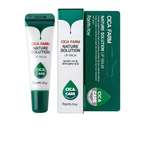 FARMSTAY БАЛЬЗАМ ДЛЯ ГУБ С ЦЕНТЕЛЛОЙ CICA FARM NATURE SOLUTION LIP BALM, 10 G