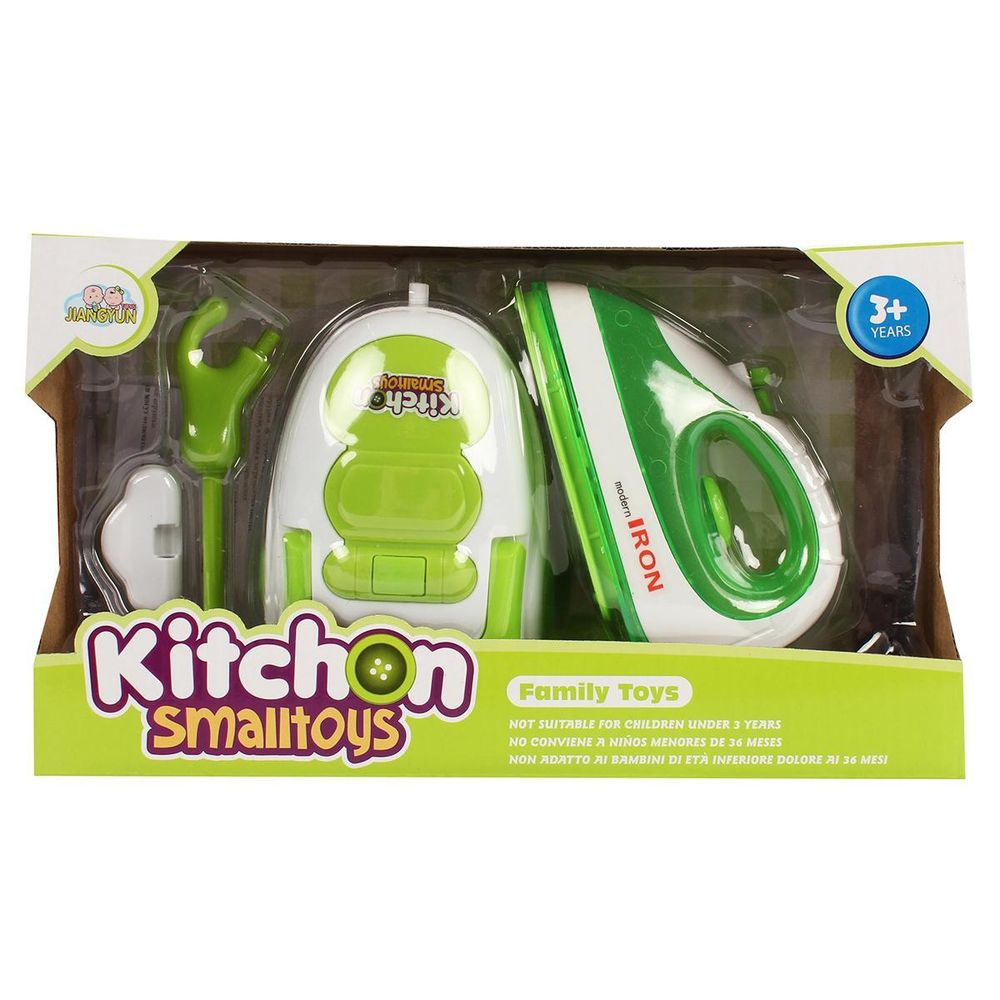 Игрушка Бытовая техника в наборе, светл.зел.-бел., свет, звук, бат.AA*4шт. не вх. в комп., в комплекте