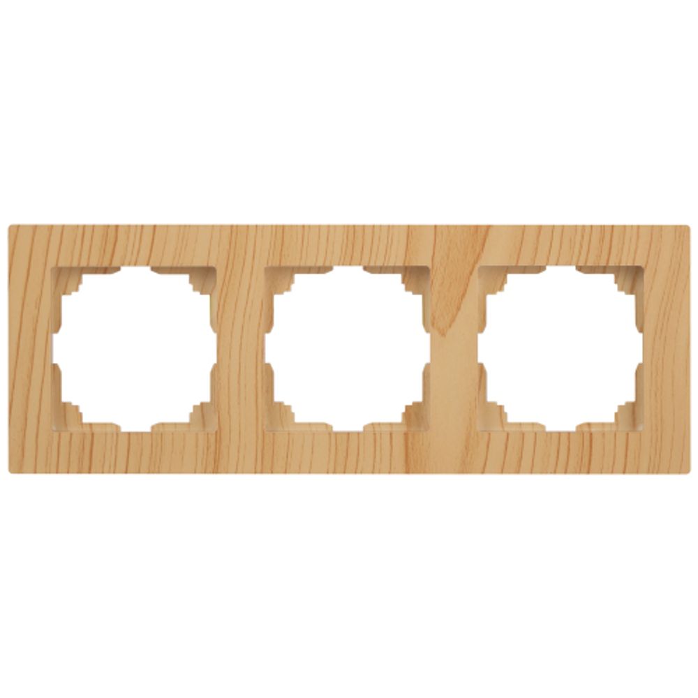 Рамка для розеток и выключателей Intro Accent 6-503-11 на 3 поста, СУ, сосна | Intro