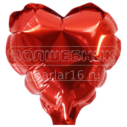 Шар Flexmetal Сердце 4" красный #203500R