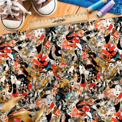 Ткань премиум мембрана эклектичные мозаики стилей