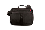 Качественная прочная наплечная горизонтальная сумка чёрная объёмом 4 л из нейлона 800D с защитой от сканирования RFID и возможностью ношения в 3 положениях VICTORINOX Travel Companion 31173901