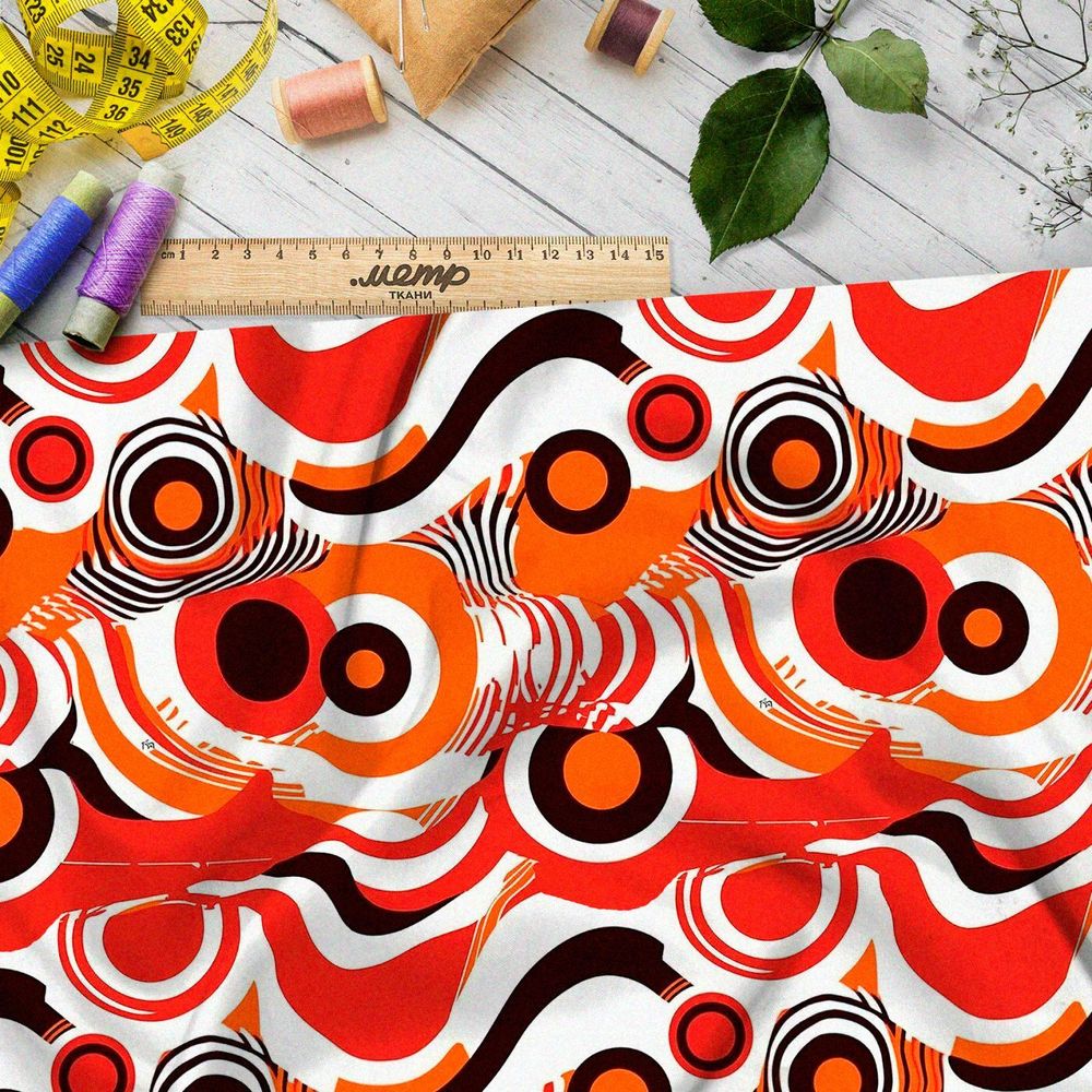 Ткань премиум Оксфорд 600D футуристическая иллюзия