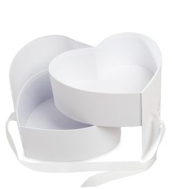 WG-96-B Коробка подарочная «Сердце» цв.белый