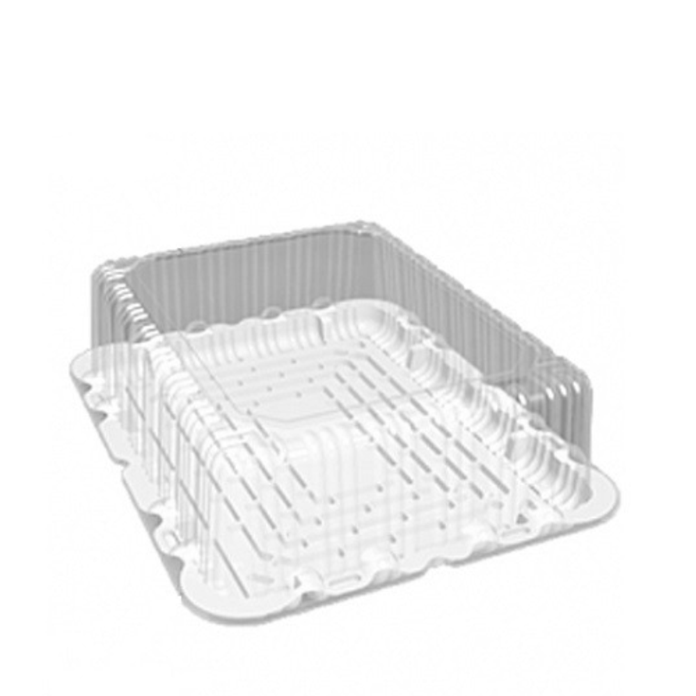 Комус Т-SL-480К (1уп.=45шт.) Дно+Крышка контейнер прозрачный пластиковый для торта ёмкость (394*294*133) 5кг