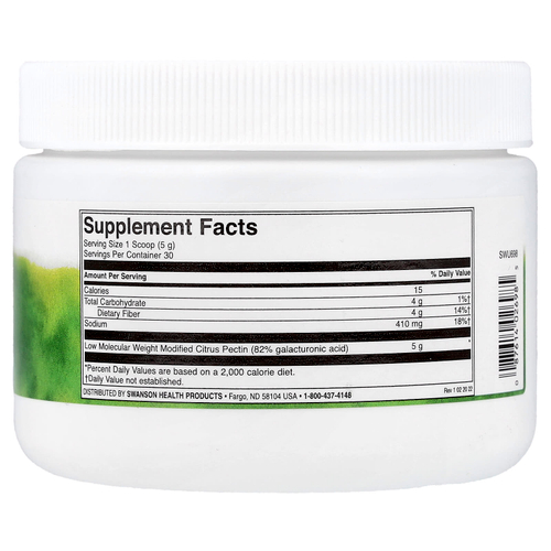 Swanson, модифицированный цитрусовый пектин в порошке, 150 г (5,28 унции)