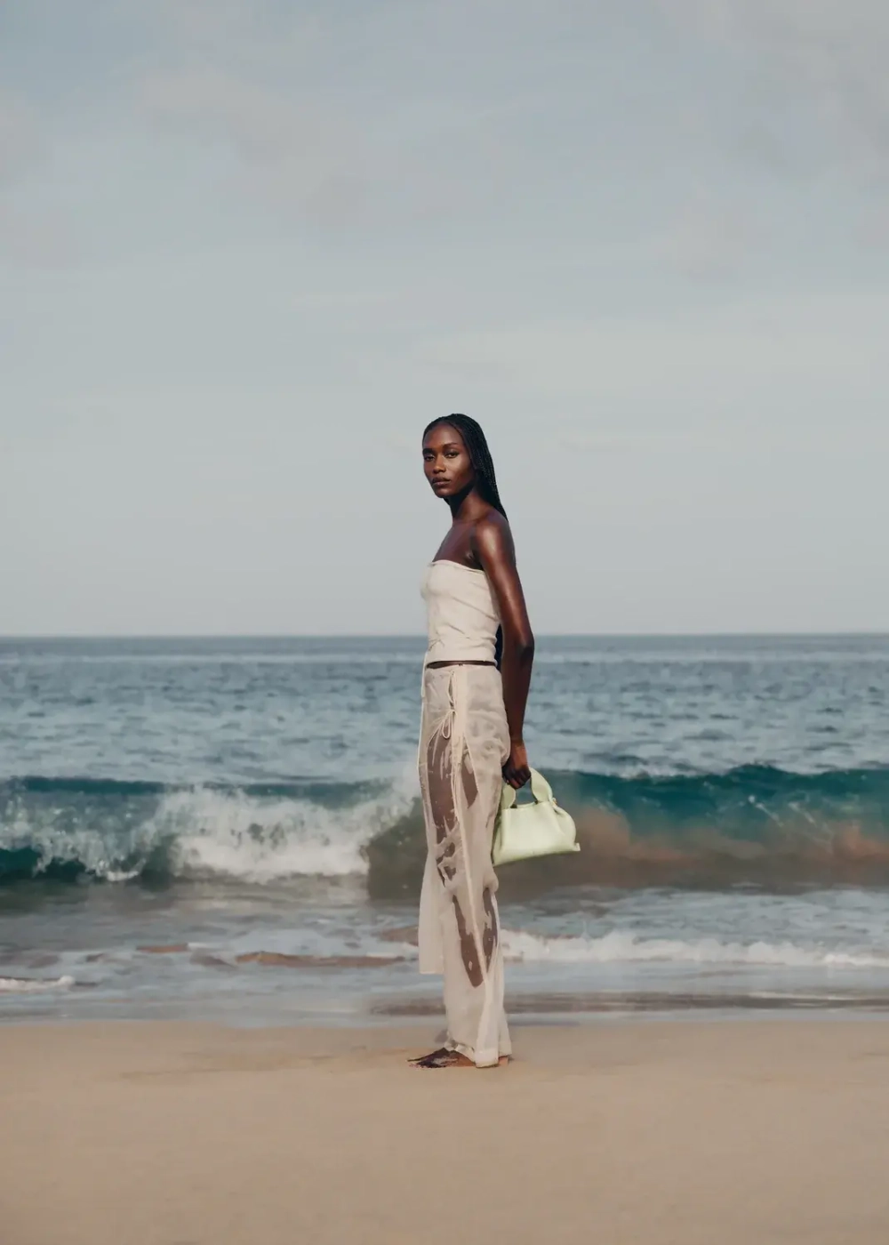 POLENE СУМКА NUMERO NEUF MINI, СВЕТЛО-ЗЕЛЕНЫЙ