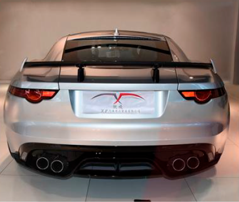 Карбоновый диффузор заднего бампера для Jaguar F-Type 2015-2024+ Ягуар