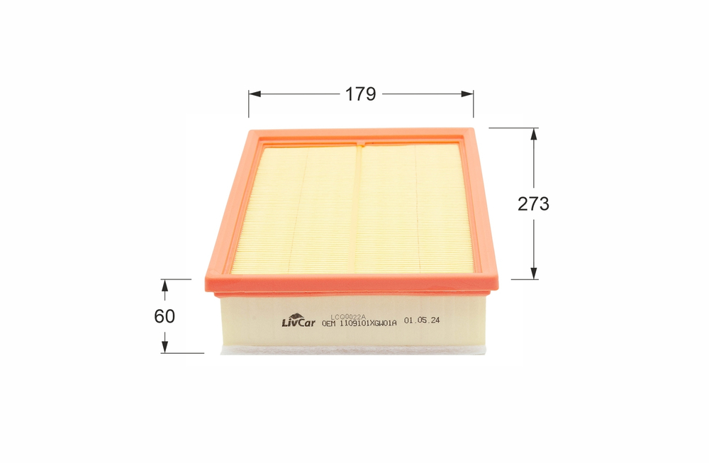 Воздушный фильтр LCQ0022A  LIVCAR AIR FILTER LCQ0022A