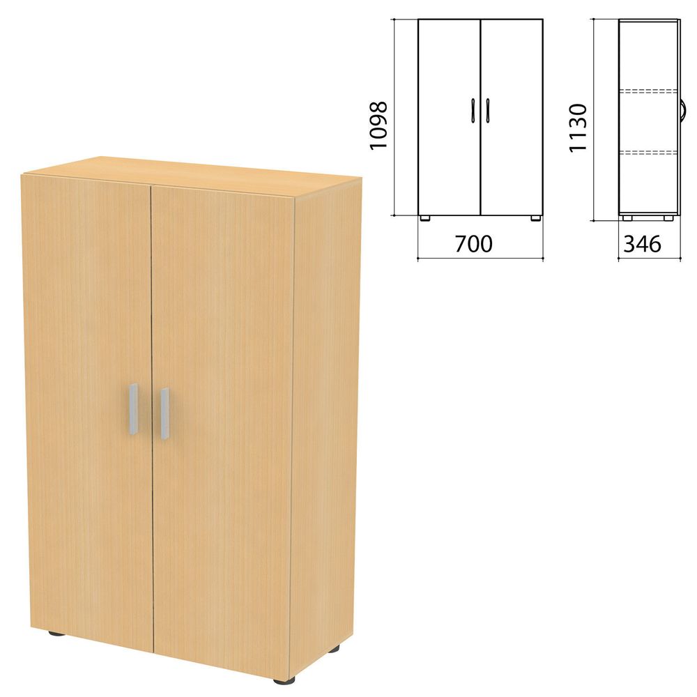 Шкаф закрытый "Канц", 700х350х1130 мм