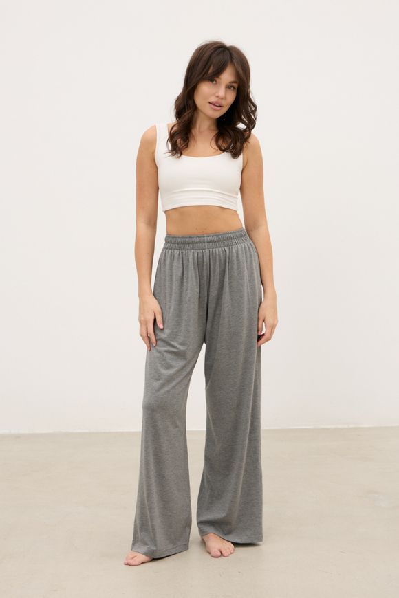 Брюки TWO SKIN, серый меланж