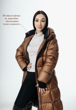 Женский пуховик с натуральным наполнителем - гусиный пух