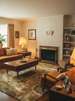 Настенные ретро-часы «Орбита-57» со светло-оливковым корпусом и хром-ободом, вдохновлённые космическим стилем 1950-х