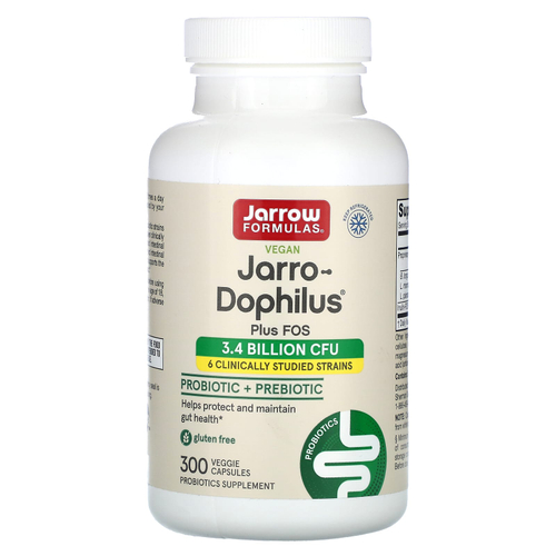 Jarrow Formulas, веганский Jarro-Dophilus® Plus ФОС, 300 растительных капсул