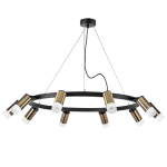 LR0203101 Люстра RULLO 10х50W GU10 ЧЕРНЫЙ/БРОНЗА (571020+214431-10+202431-10)