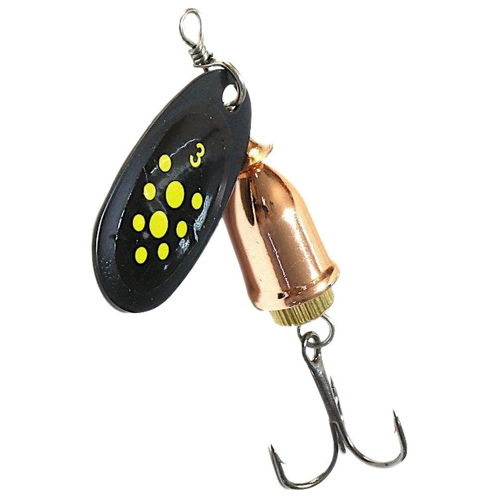 Блесна вращ. Premier Fishing Gidra №2 Black Fury CU-BFY 6.5г PR-SPRH12BF-3CU-BFY
