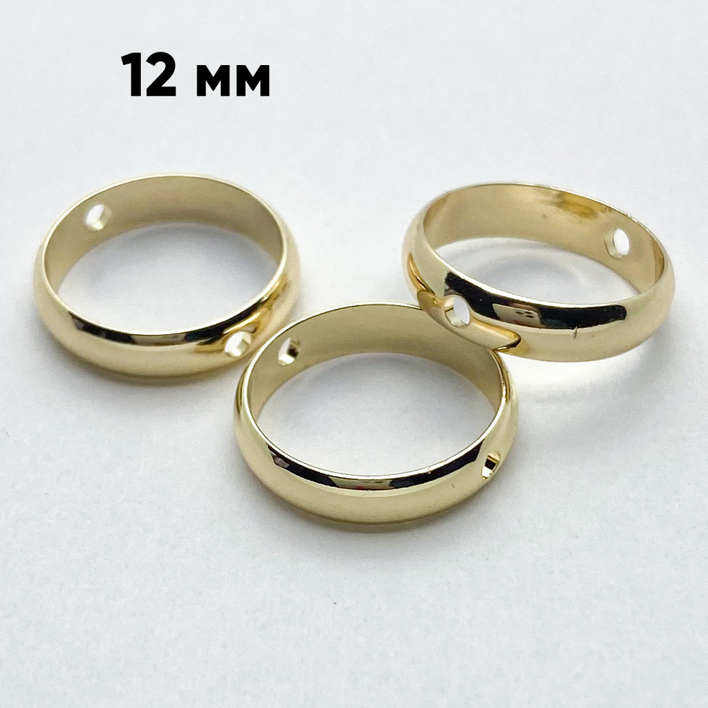 Коннектор-рамка, цвет золото, размер 12*2,5 мм, цена за 1 шт