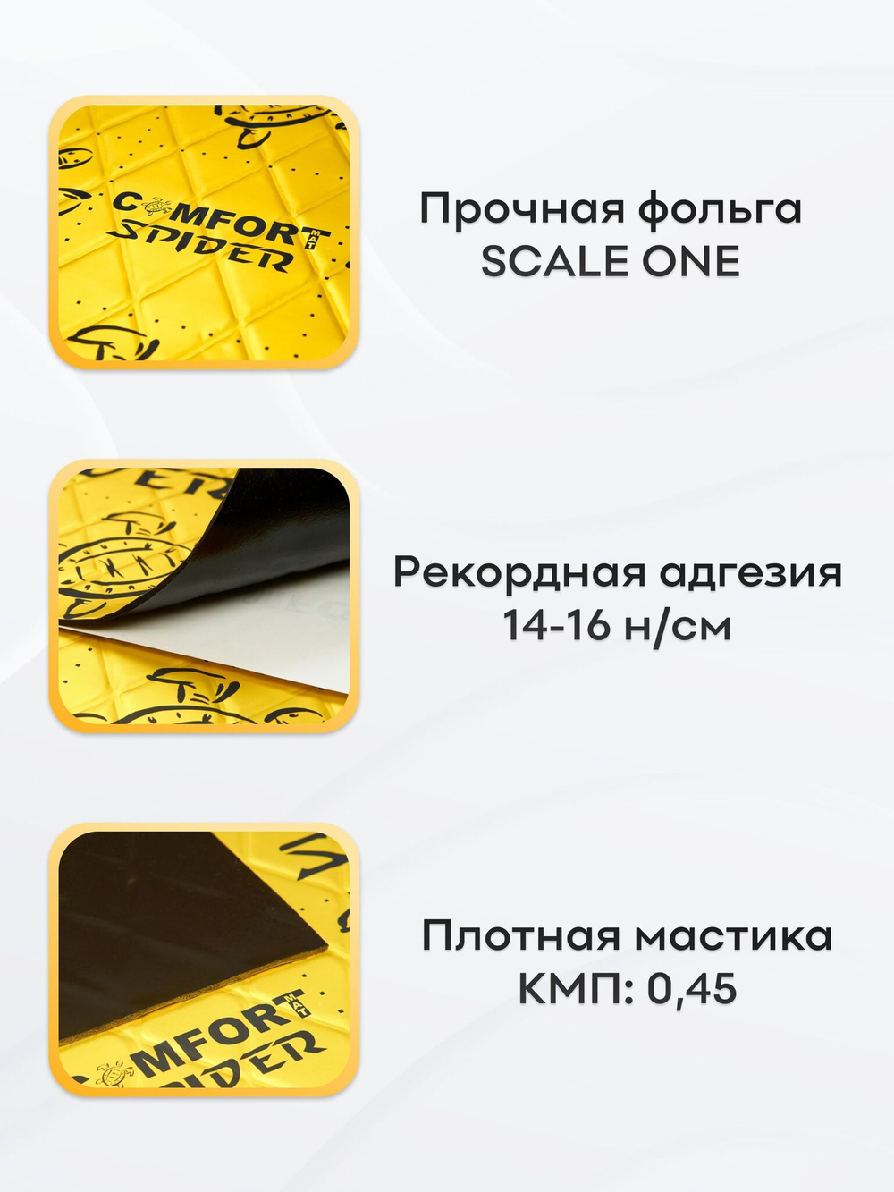 Виброизоляция Comfortmat SPIDER 3,5мм 50х70см- 10 листов