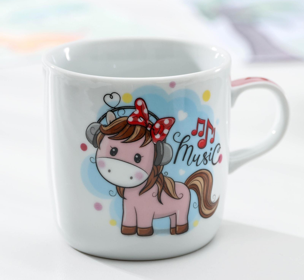 4311505 Набор детской посуды «Маленькая лошадка», 3 предмета: кружка 250 мл, миска 400 мл, таре