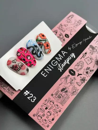 Пластина для стемпинга Enigmanic Stamping №023