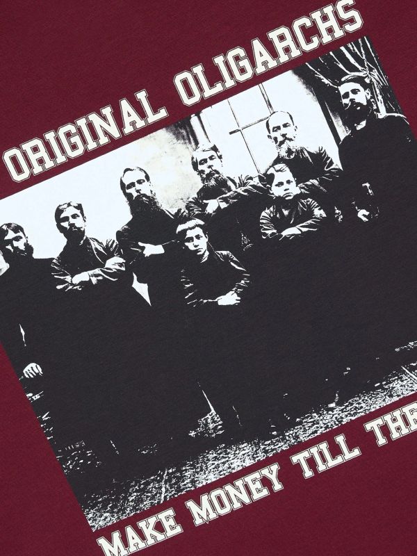 Футболка The Original Oligarchs бордовая - фото 5