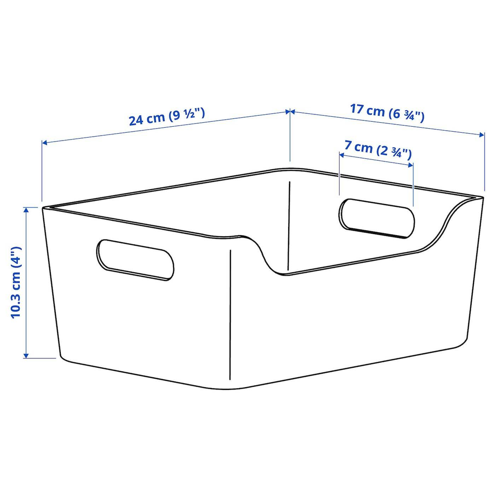IKEA UPPDATERA  (ИКЕА УППДАТЕРА)  -  Контейнер, светло-розовый, 24x17 см
