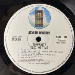 Винтажная виниловая пластинка LP Tom Waits Closing Time (Германия 2005)