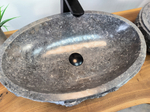 Раковина из мрамора ПАРА! Oval Grey Marmo Wave OM-65752 56х36х15 из натурального камня