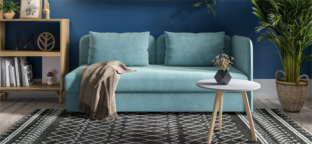 Тахта Ирис Велюр Монолит аква