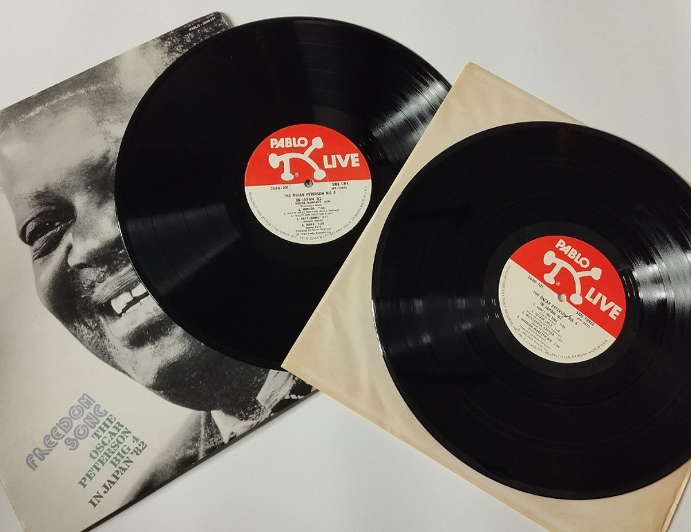 Винтажная виниловая пластинка LP The Oscar Peterson Big 4 Freedom Song (USA 1983)