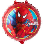 Фольгированная фигура, круг, Человек-Паук,18"/46СМ