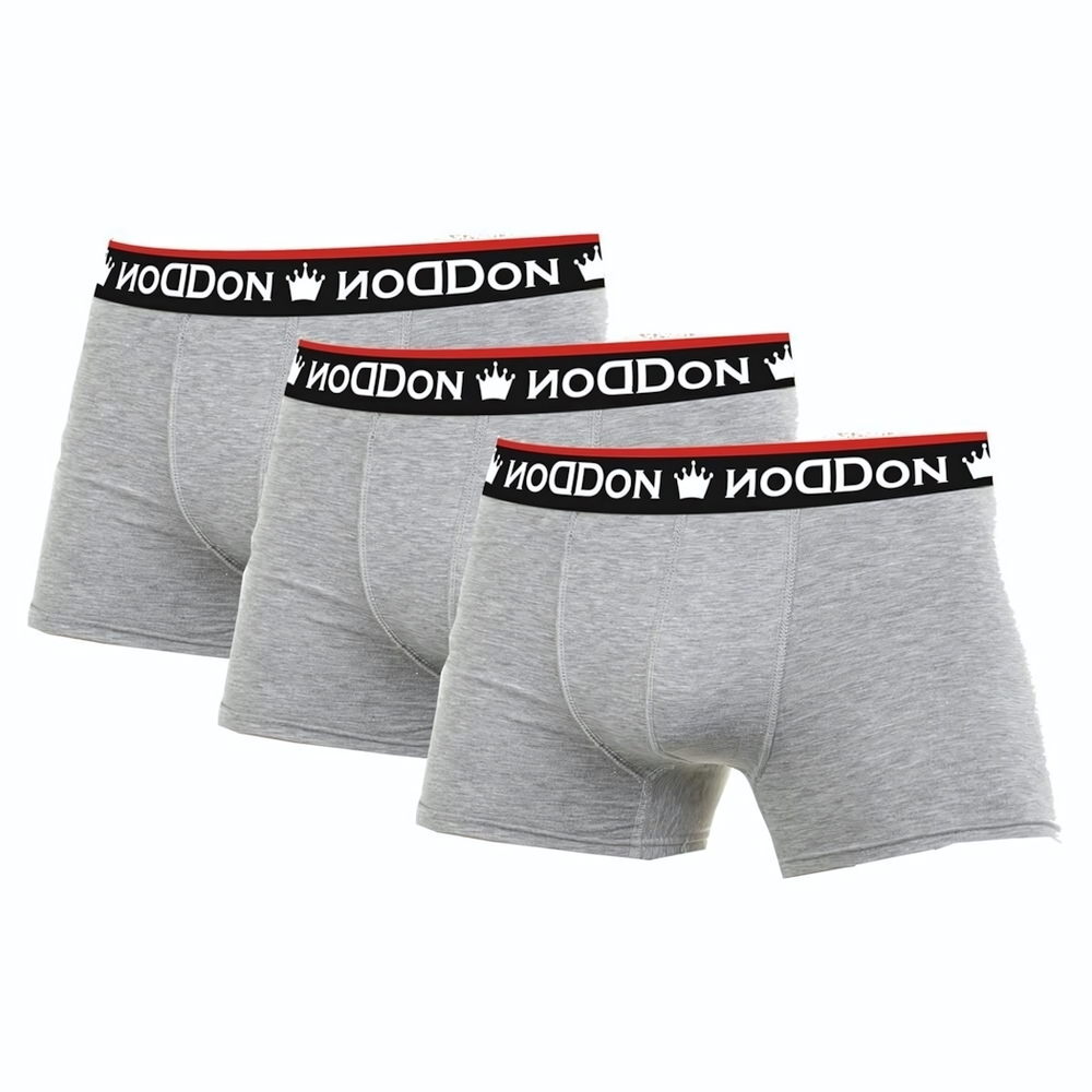 Набор из 3 серых меланжевых трусов-боксеров DonDon (Размер: XL) (Цвет: серый)