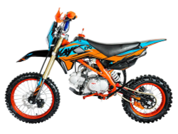 Питбайк KAYO EVOLUTION YX125EM 17/14 KRZ (механ. сцепл., эл. стартер 2022 г.)