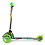 Самокат 3х-колес. 55 см, ручка макс. 62 см, колеса PU свет цветные, макс. вес 45 кг
