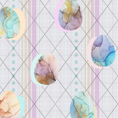 Космические яйца на серебристом