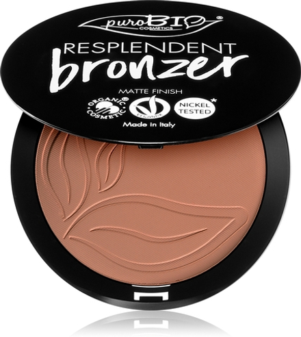 puroBIO Cosmetics Resplendent - Бронзатор с матовым финишем оттенок 03 Beige Brown, 9 g