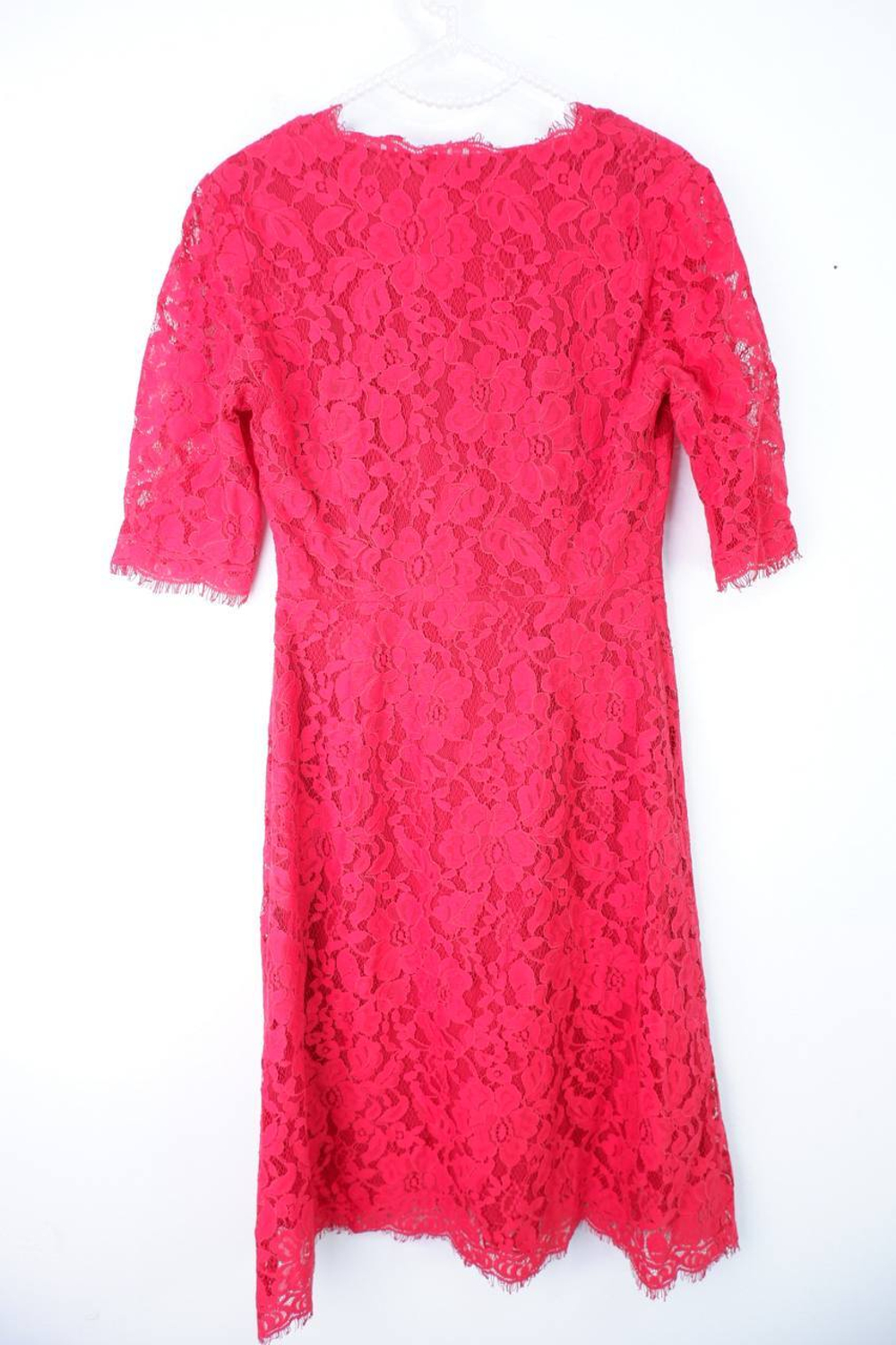 Платье LARINA ярко-красное из кружева, для праздничного выхода, на 42-44 размер