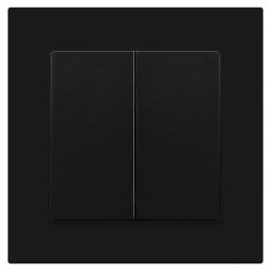 Переключатель Intro Accent 6-107-05 двойной, 10А-250В, IP20, СУ, AL/CU, антрацит | Intro