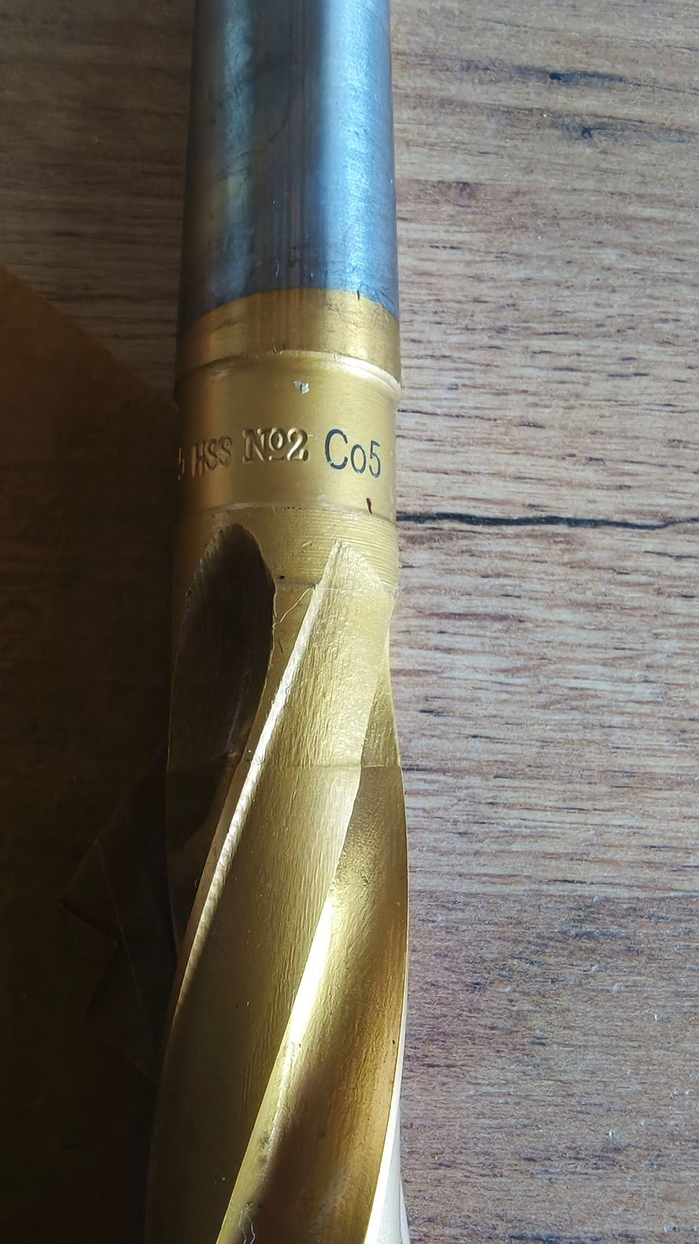 Сверло зенкер 25х281х160 H11 по металлу с коническим хвостовиком DIN345 HSSE-Co5 KM2 TiN