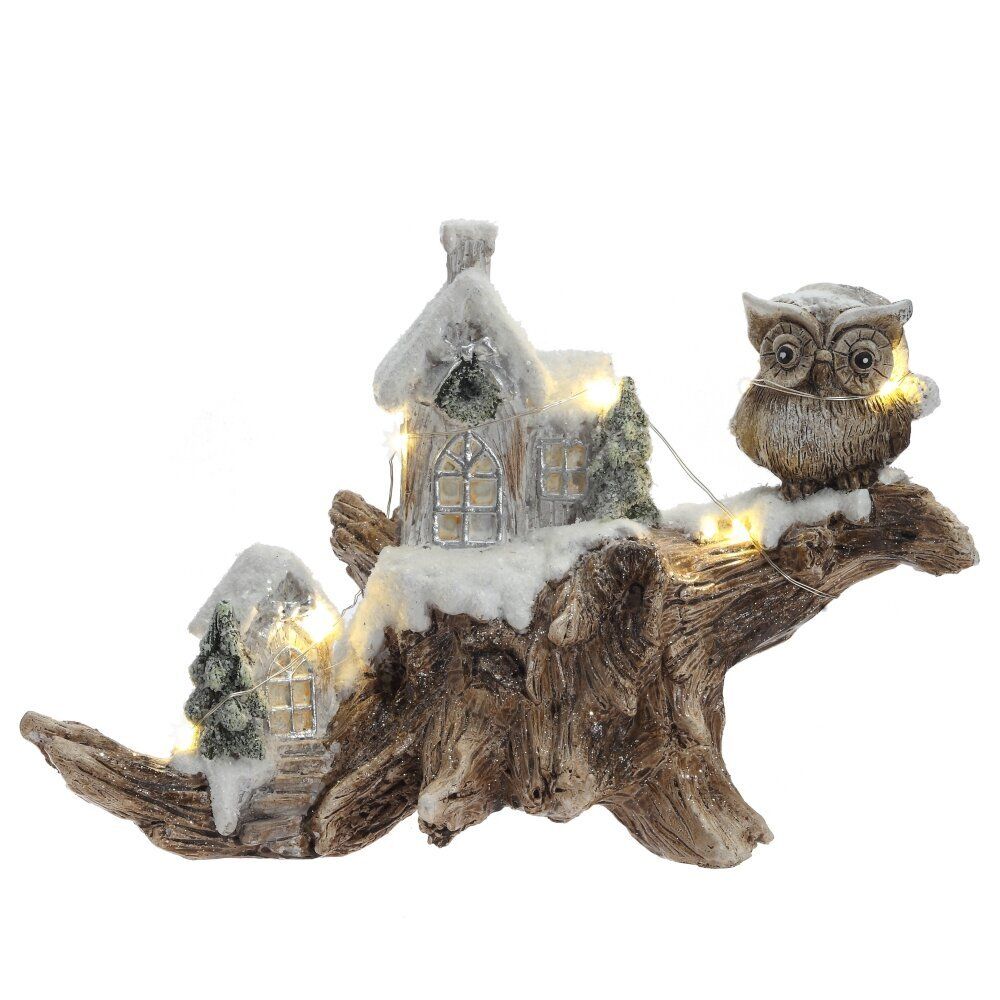 GAEM Фигурка декоративная "Зимняя композиция" с подсветкой (LR44x2,прилаг), L2, L20,5 W9 H14 см, 2в.