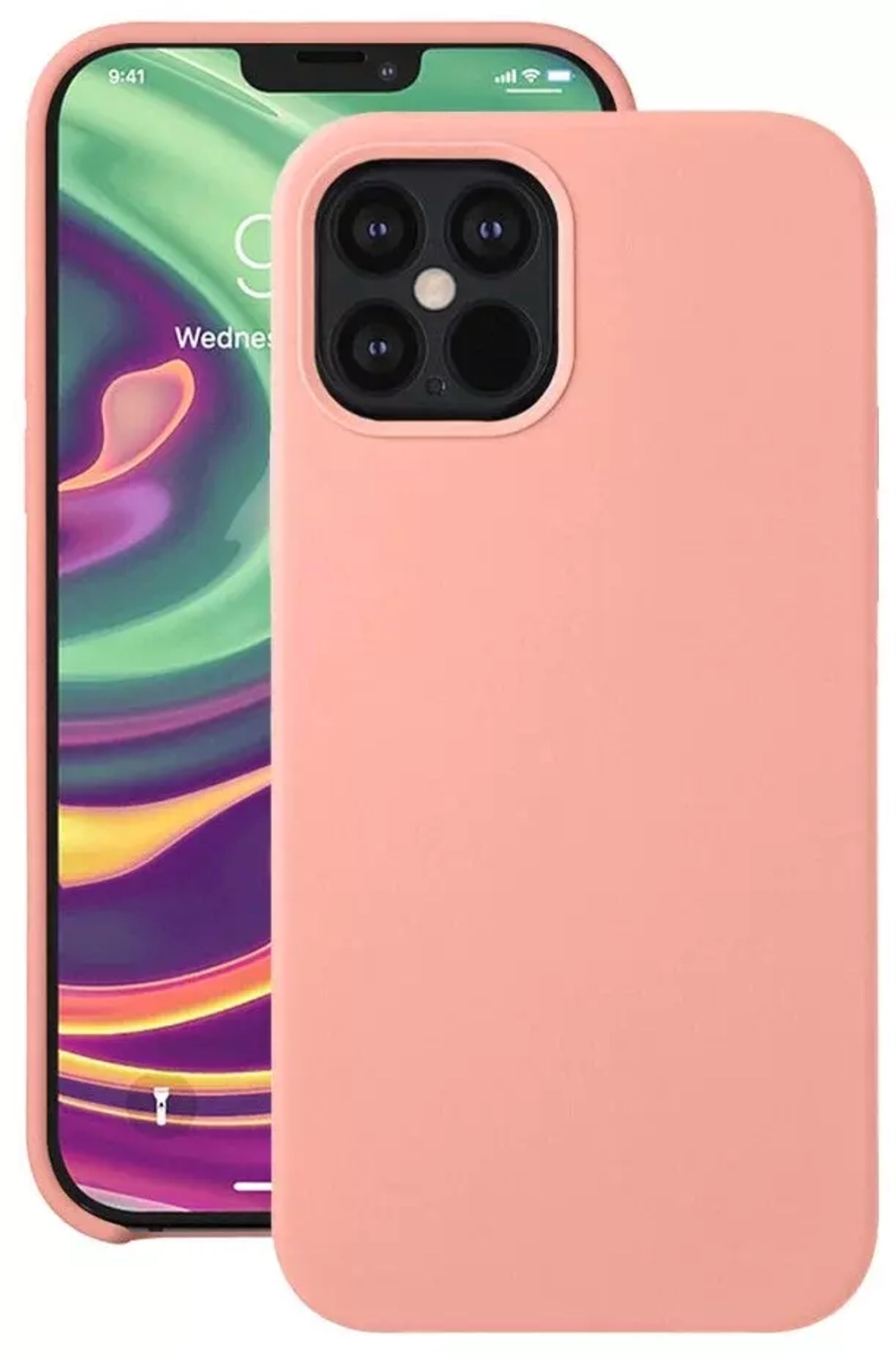 Накладка  Apple iPhone 12/12 Pro  Soft Case розовый песок Zibelino
