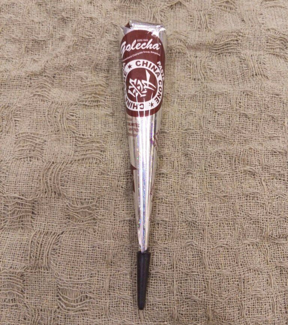 Golecha. Хна мягкий конус коричневая жидкая для биотату