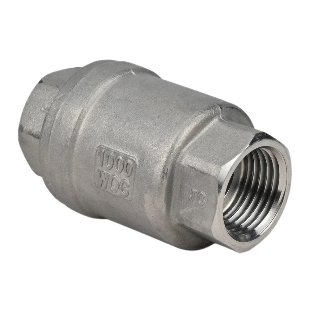 Spring check valve Elephant LSCV, body material - stainless steel AISI 316, closure element material - stainless steel AISI 316, seal - PTFE