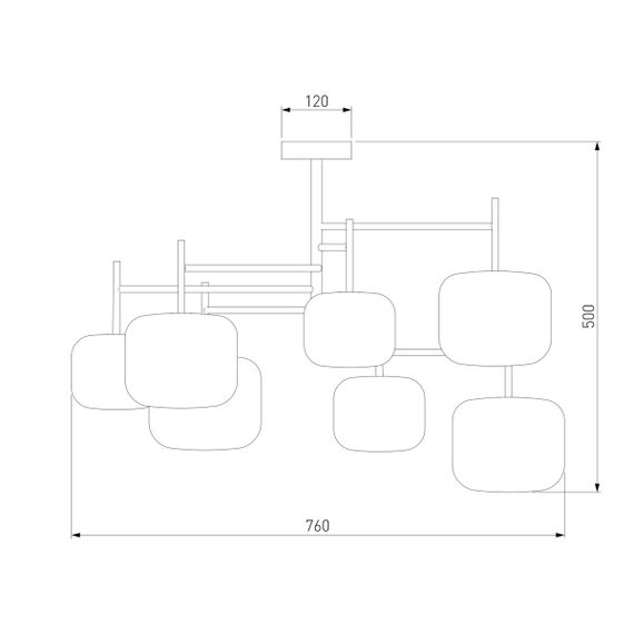 Потолочная люстра Eurosvet Jar 70128/7 хром