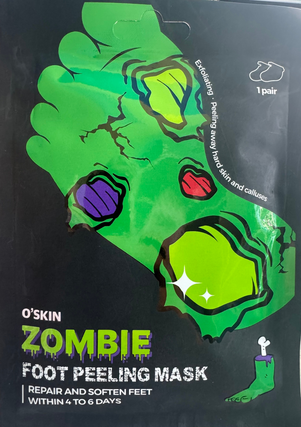 Пилинг-носочки для ног ОТШЕЛУШИВАЮЩИЕ Zombie Foot Peel Mask