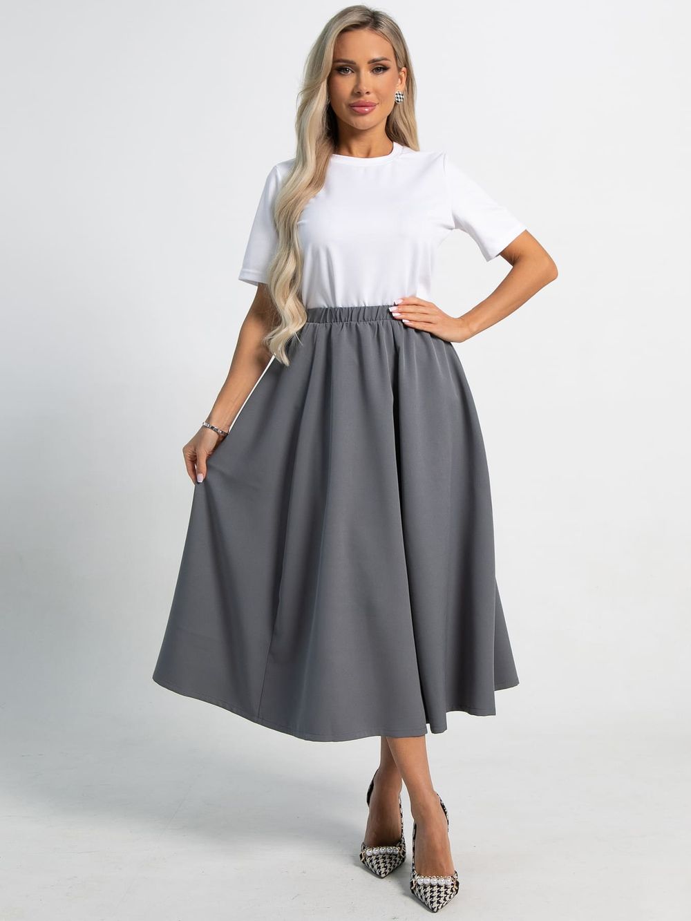 Юбка Льюис (серая) Ю15476-10М LT Collection