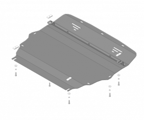 защита радиатора, гидроусилителя, 3 мм, Сталь. для Lexus LS 430 2000-2006 MOTODOR.15004