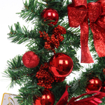 Венок хвойный «Сказочное украшение» d-30 см, ПВХ, Красный