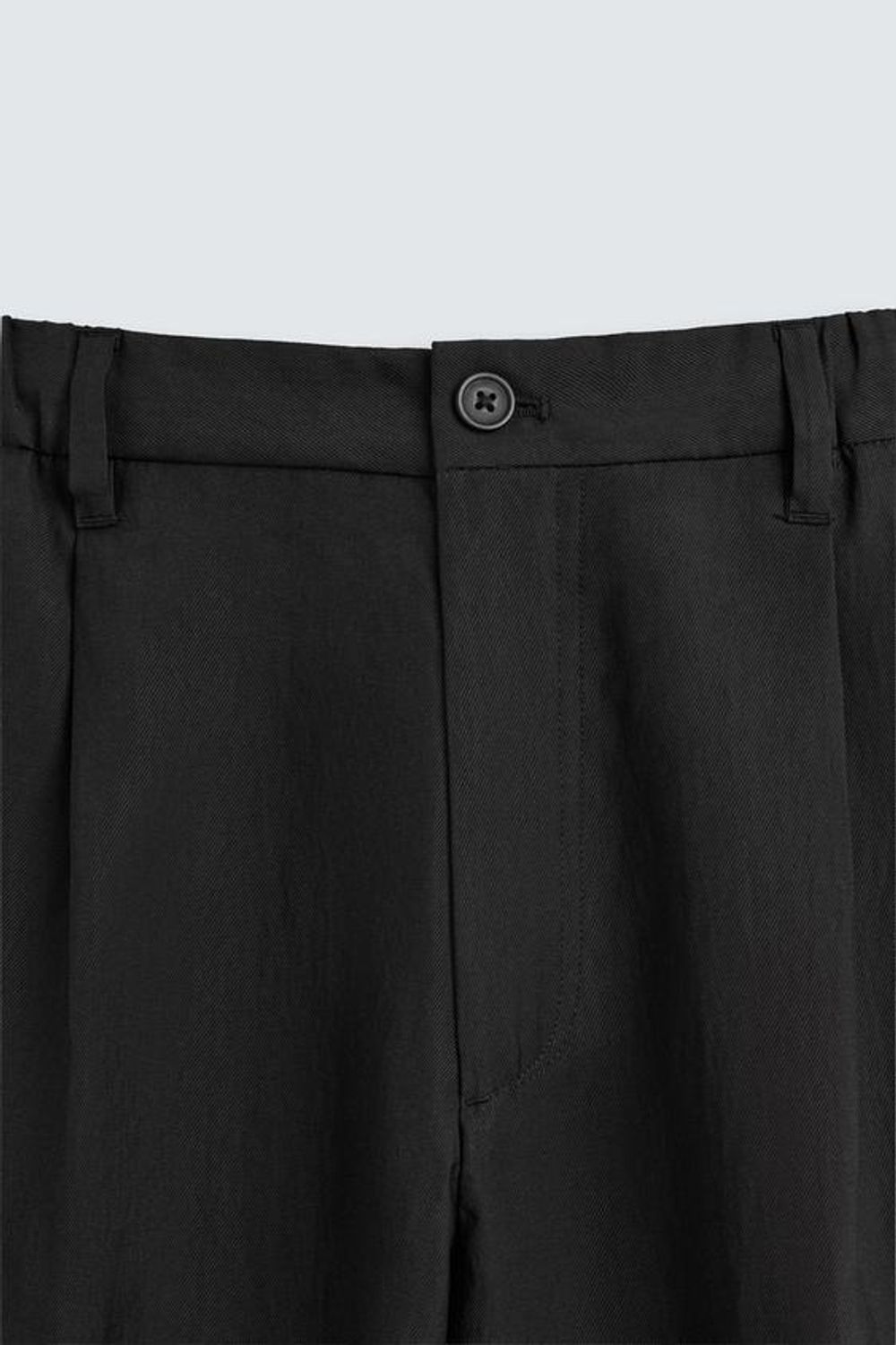 ZARA СТРУЯЩИЕСЯ БРЮКИ RELAXED FIT, ЧЕРНЫЙ